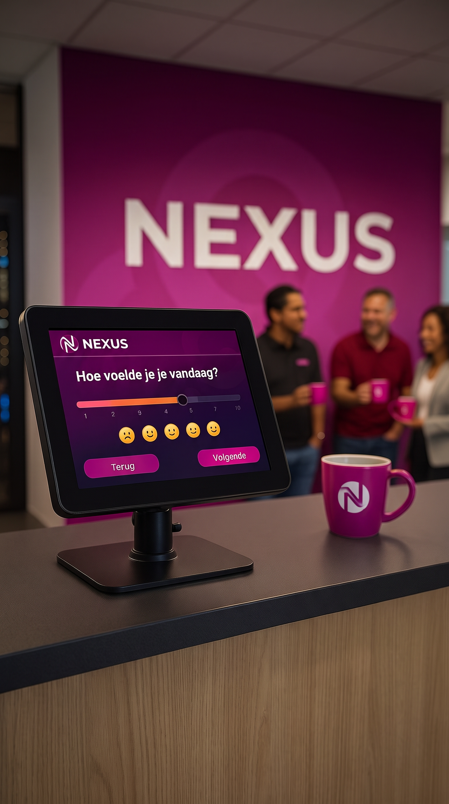 Feellin Work als fysieke check-in op een werkplek